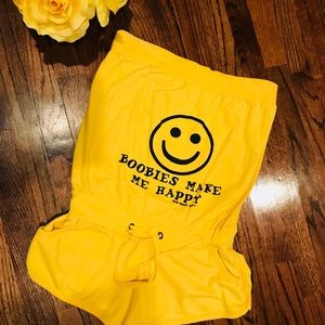 Tub top yellow romper